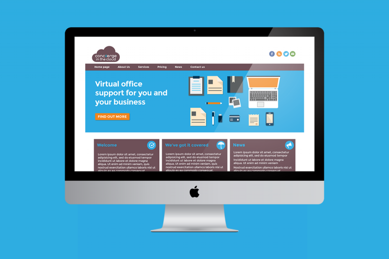 Website development for Concierge in the Cloud, a virtual support company.