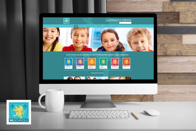 Website development and design for Marie Laurence, a group of schools and nurseries in London.